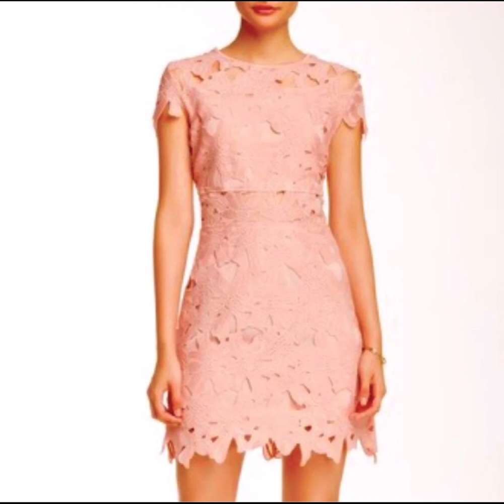 Romeo & Juliet Couture Pink Lace Cutout Dress